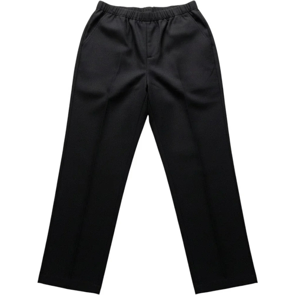Levi Strauss Bend Over Pants Women 14 Black Vintage Elastic Waist Straight Leg